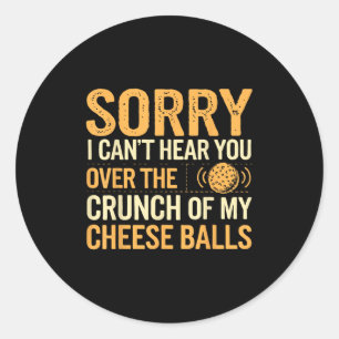 Funny Cheese Ball Lover Hört Käsesorten nicht Runder Aufkleber