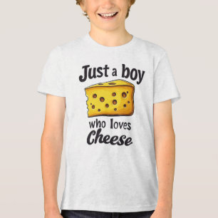 Funny Cheese Lover Geschenk: Nur ein Junge Lieben  Tri-Blend Shirt