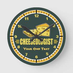 Funny Cheese Runde Wanduhr