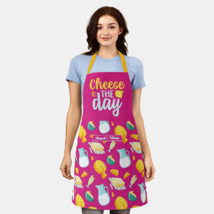 Funny Cheese The Day Niedlich Dairy Product Muster Schürze