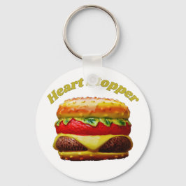 Funny Cheeseburger Heart Stopper Design Schlüsselanhänger