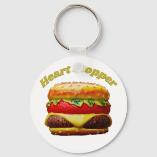 Funny Cheeseburger Heart Stopper Design  Schlüsselanhänger