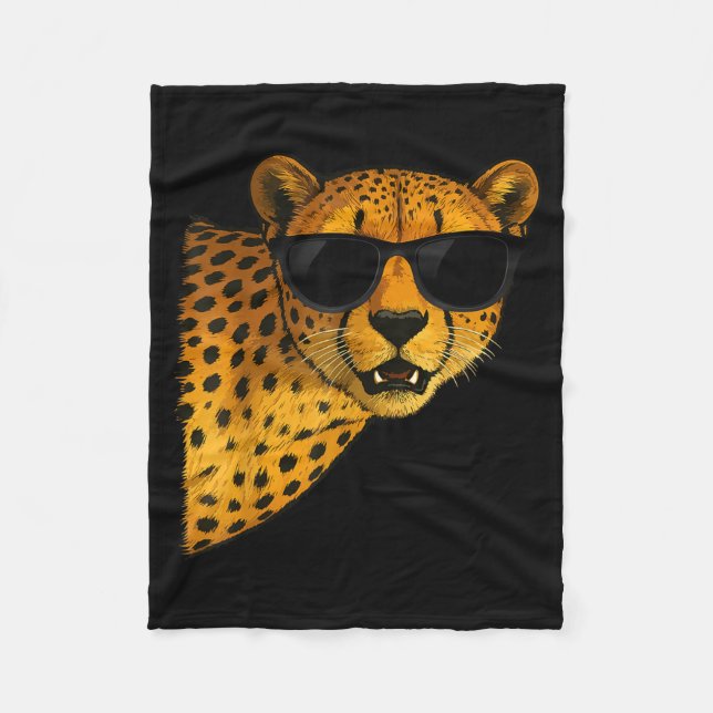 Funny Cheetah Art For Men Women Kids Animal Safari Fleecedecke (Vorderseite)