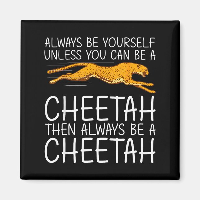 Funny Cheetah Art For Men Women Kids Animal Safari Magnet (Vorne)