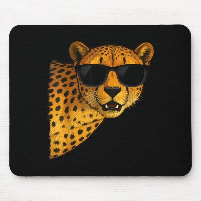 Funny Cheetah Art For Men Women Kids Animal Safari Mousepad (Vorne)