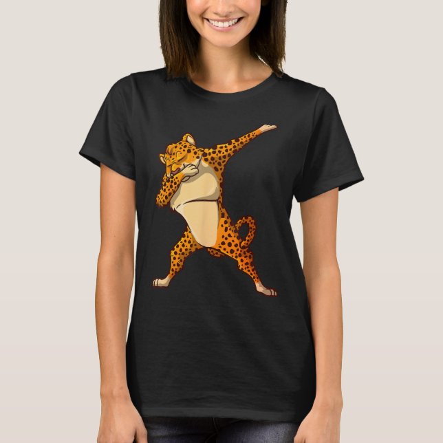 Funny Cheetah Tanz für Kinder Jungen Mädchen Dabbi T-Shirt (Vorderseite)