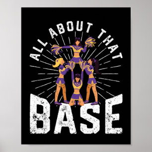 Funny cheleading women group All About Base Poster
