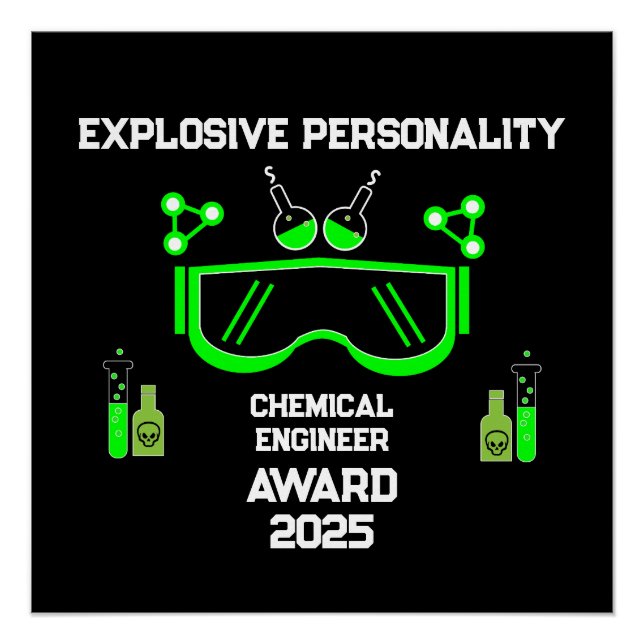 Funny Chemical Engineer Geschenke Poster (Vorderseite)