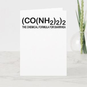 Funny Chemical Formula for Diarrhea Greeting Card Karte