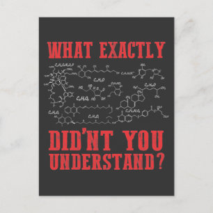 Funny Chemie Lehrerin Chemist Student Formel Postkarte