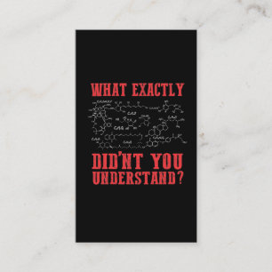 Funny Chemie Lehrerin Chemist Student Formel Visitenkarte