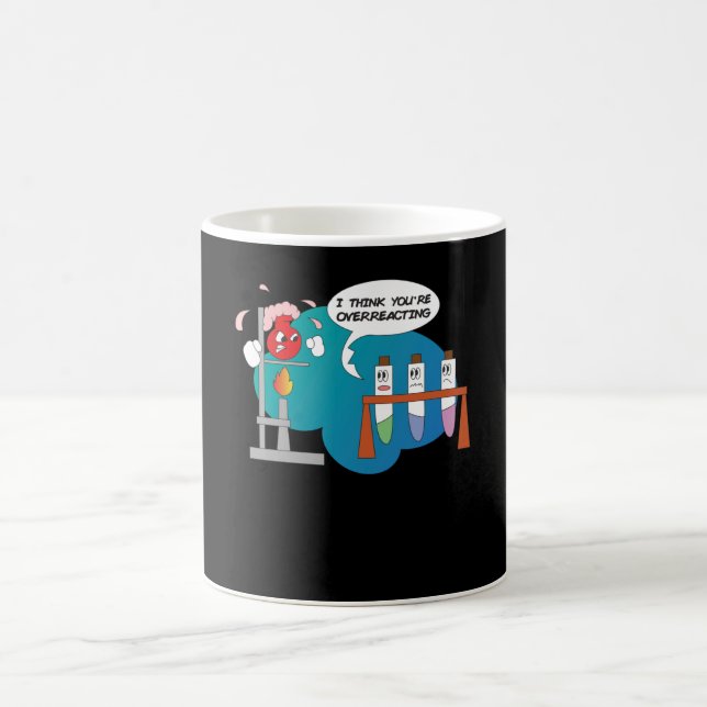 Funny Chemistry Comic Chemische Reaktion Kaffeetasse (Mittel)