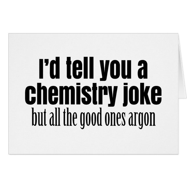 Funny Chemistry Meme for Teachers Students (Vorderseite (Horizontal))