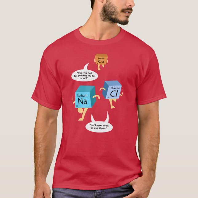 Funny Chemistry Periodic Table Pub T - Shirt (Vorderseite)