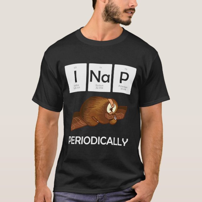 Funny Chemistry Science Spaß Sloth T-Shirt (Vorderseite)