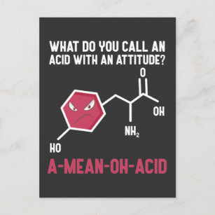 Funny Chemistry Teacher Student Labrador Amino Aci Postkarte
