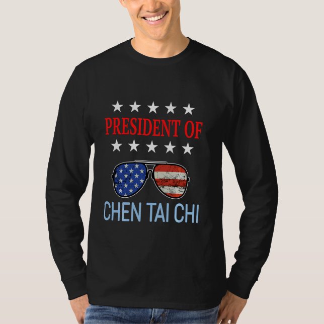 Funny Chen Tai Chi Healing US Flaggentherapeut Say T-Shirt (Vorderseite)