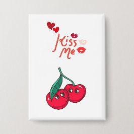 Funny Cherries in der Liebe Button