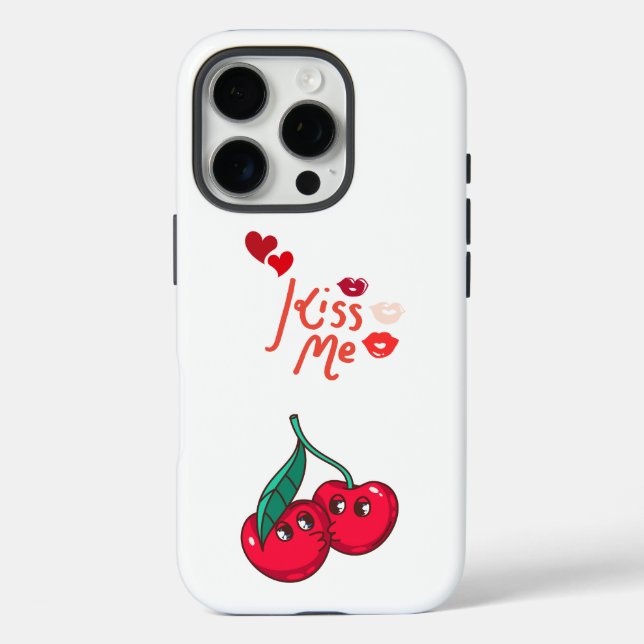 Funny Cherries in der Liebe. Case-Mate iPhone Hülle (Rückseite)