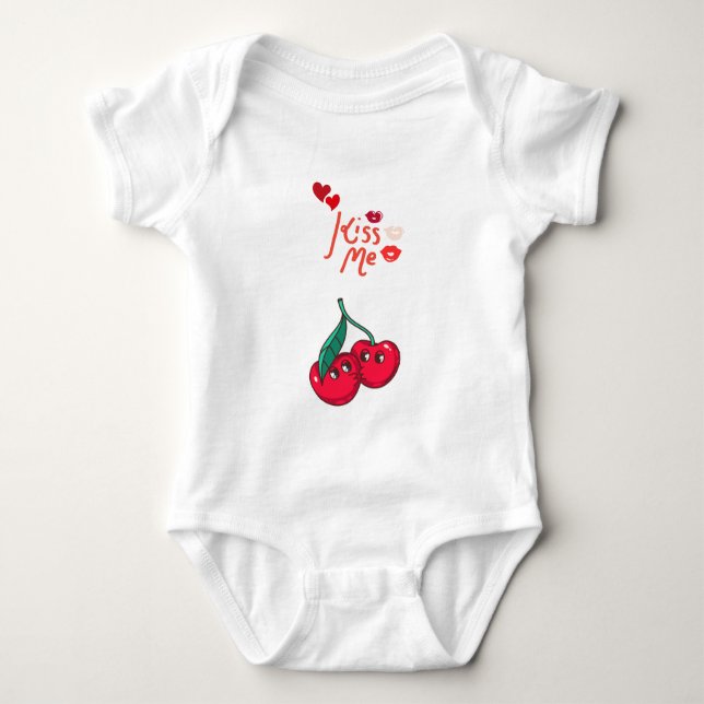 Funny Cherries in Liebe" Gelassen T - Shirt (Vorderseite)