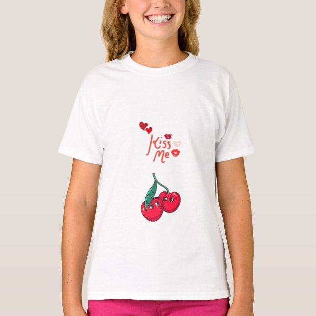 Funny Cherries in Liebe" Gelassen T-Shirt (Vorderseite)