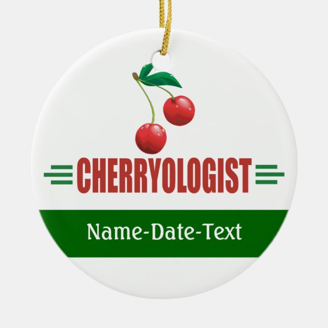 Funny Cherries Keramik Ornament (Vorne)