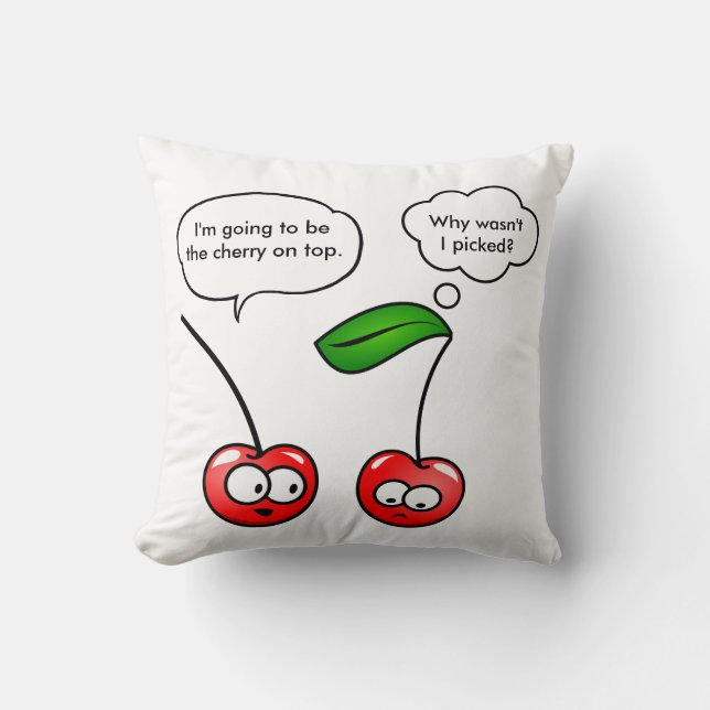 Funny Cherry Puns Joke Kissen (Vorderseite)