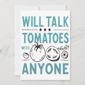 Funny Cherry Tomato Zitat spricht Tomaten Einladung