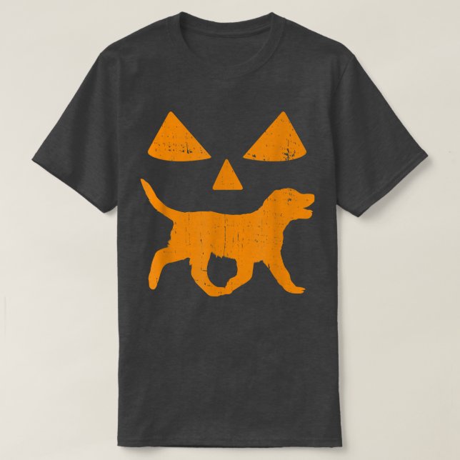 Funny Chesapeake Bay Retriever Halloween Pumpkin E T-Shirt (Design vorne)