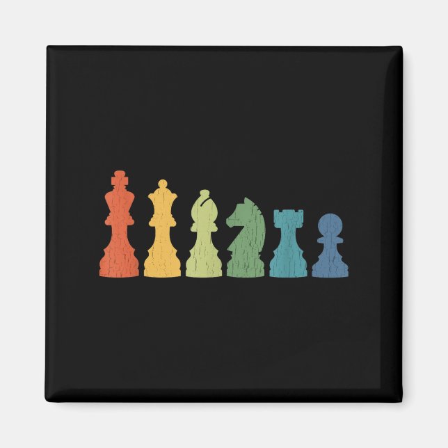 Funny Chess Eces Board Game Lover Player Themed Ch Magnet (Vorne)