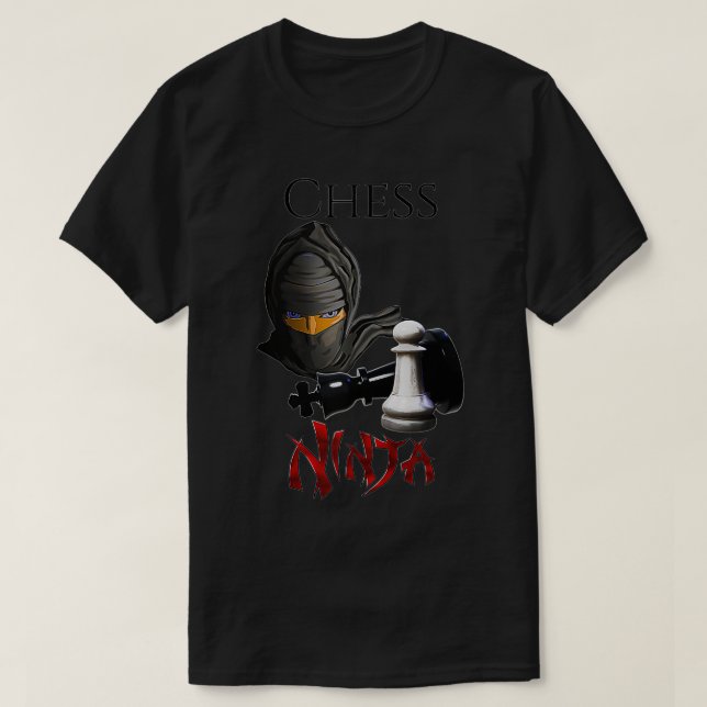 Funny Chess Ninja Schach Player T-Shirt (Design vorne)