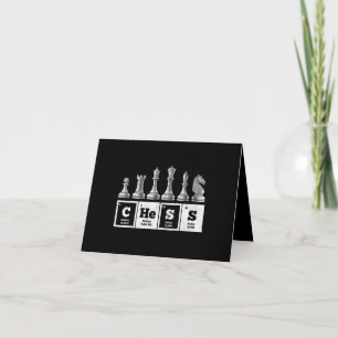 funny chess player geek periodic system chemistry dankeskarte