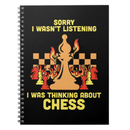 Funny Chess Quote Gift for Chess Players & Lovers Notizblock