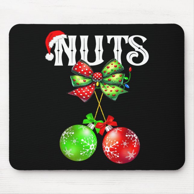 Funny Chest Nuts Chestnuts Matching Family Christm Mousepad (Vorne)
