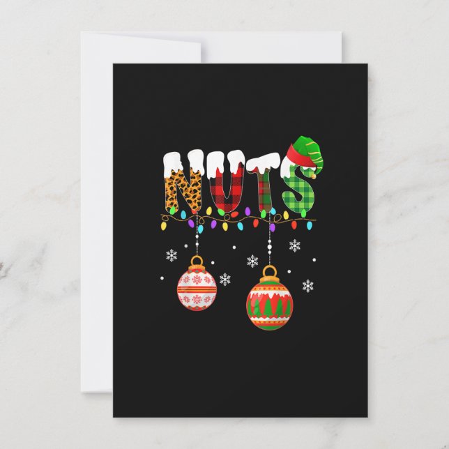 Funny Chest Nuts Paare Weihnachtskastanien Erwachs Einladung (Vorderseite)