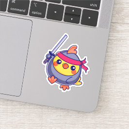 Funny Chibi Ninja Chick Aufkleber
