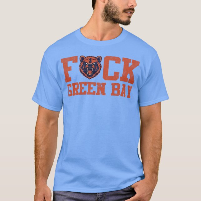 Funny Chicago Bears Parody F ck Green Bay FGB M106 T-Shirt (Vorderseite)