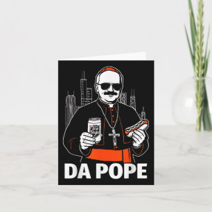 Funny Chicago Pope Leo Xiv Graphic Karte