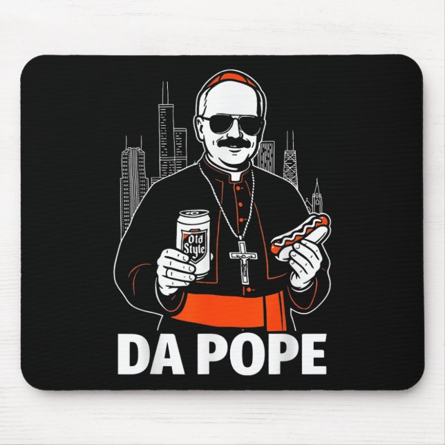 Funny Chicago Pope Leo Xiv Graphic Mousepad (Vorne)