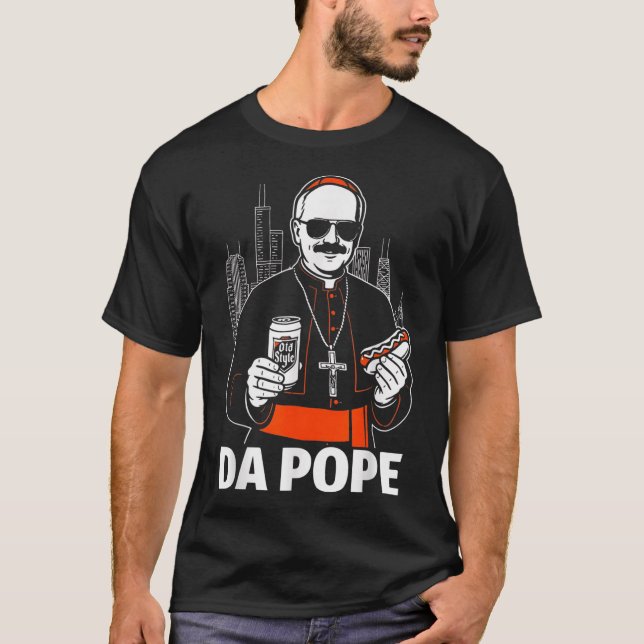 Funny Chicago Pope Leo Xiv Graphic T-Shirt (Vorderseite)