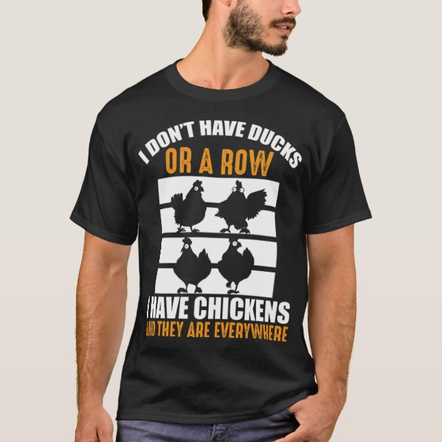Funny Chickds überall Animal Comic T-Shirt (Vorderseite)