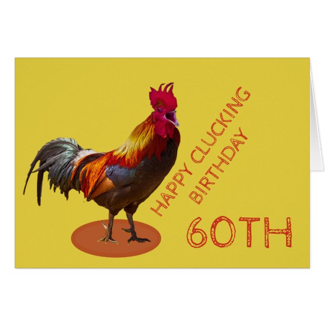 Funny Chicken Adult Age Birthday (Vorderseite (Horizontal))