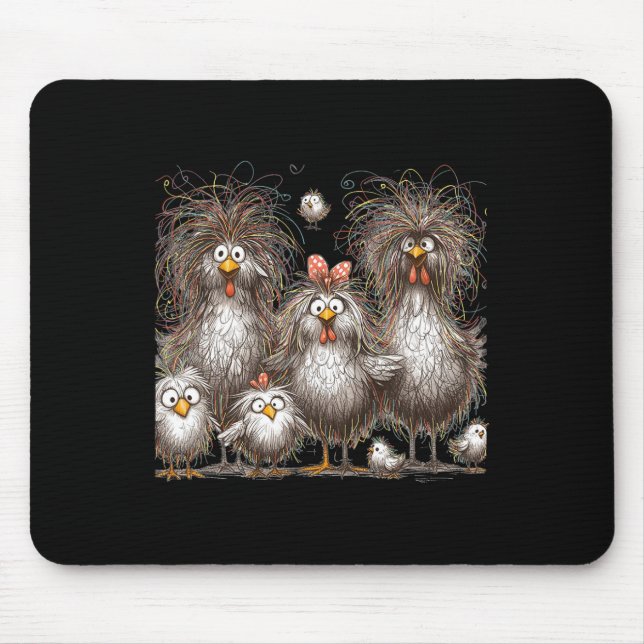 Funny Chicken Art Eagerlys Mousepad (Vorne)