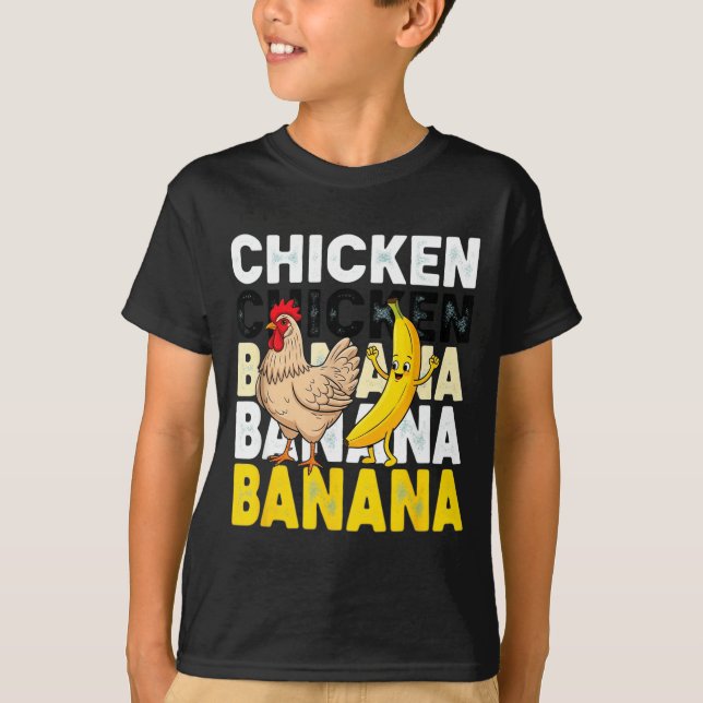 Funny Chicken Banana Dance Meme For Kids &amp; Adu T-Shirt (Vorderseite)