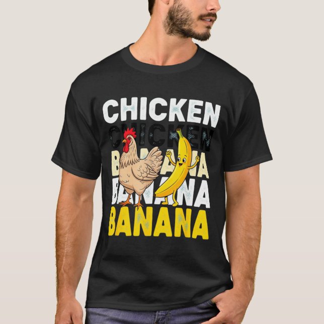 Funny Chicken Banana Dance Meme For Kids &amp; Adu T-Shirt (Vorderseite)