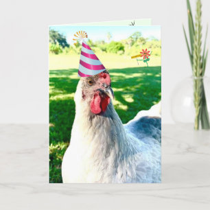 Funny Chicken Birthday Card Karte