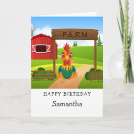 Funny Chicken Birthday Card Karte