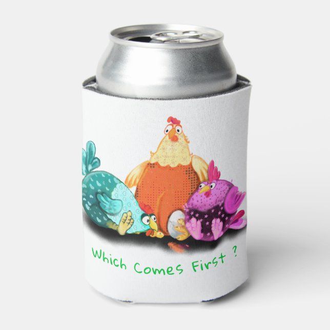 Funny Chicken Can Cooler - Benutzerdefinierter Tex Dosenkühler (Kanne Vorderseite)