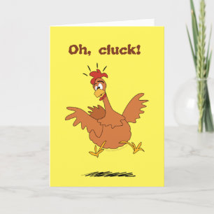 Funny Chicken Cartoon Geburtstag für ältere Senior Karte