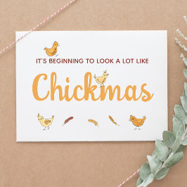 Funny Chicken Christmas Feiertagspostkarte